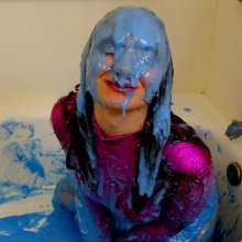 messyhot: Cyber Slimed in a Futuristic Space Outfit