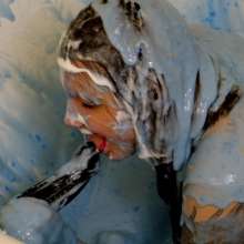 messyhot: Cyber Slimed in a Futuristic Space Outfit