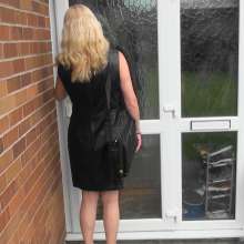 mudmax62: Mrs. CC: New black leather dress messy