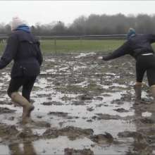 bootedbabes: Muddy Welly Fight