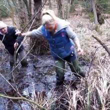 bootedbabes: Nicky and Emily in Her First Pair of Waders