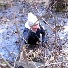 bootedbabes: Nicky and Emily in Her First Pair of Waders