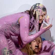 CandyCustard: Photoset: Five Girl Messy Winners Ceremony