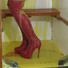 CandyCustard: PVC Thighboots Gunge