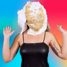 PieZone: Chic Chick Stacy Gets a Mega Blast of Technicolor Splatter!