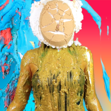PieZone: Chic Chick Stacy Gets a Mega Blast of Technicolor Splatter!