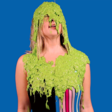 PieZone: Swimsuit Stacy Under a Flood of Chunky Green Glop!