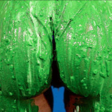PieZone: Swimsuit Stacy Under a Flood of Chunky Green Glop!