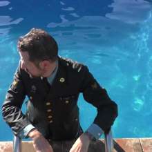 zave66: Soaking My Army Green Uniform in the Pool