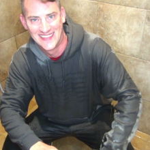 Jayce: Bradley Showers in Reebok Sweats, Nikes, Hooded Sweat-shirt Strips down