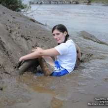 DungeonMasterOne: Shiny Nylon shorts in the mud with Maude!