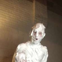 Alexxx: Alex Covered in Foam Rides Dildo