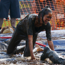 jkoshOne: Cute gravy wrestling brunette