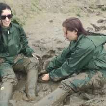 DungeonMasterOne: Green Waterproofs in the Mud with Honeysuckle and Lucia!