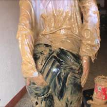 RevSlymsford: Luna in Pvc Trousers Covered in Oil + Peanut Butter