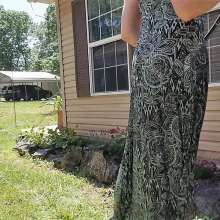 MadelineOasis: Long Green Sun Dress in Garden
