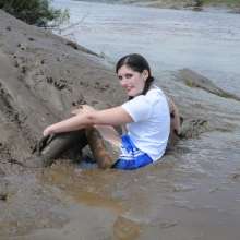 DungeonMasterOne: Shiny Nylon shorts in the mud with Maude!