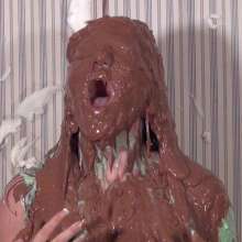 Anglefan: Zarah green slimed in a thong