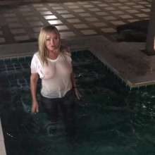 Wet_look_elena: Various Outfits in the Pool