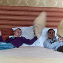 Wet Live Team: Artem and Danio Fought with Pillows and Took a Bath