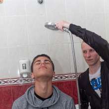 Wet Live Team: Artem and Danio Fought with Pillows and Took a Bath