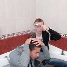 Wet Live Team: Artem and Danio Fought with Pillows and Took a Bath