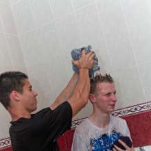 Wet Live Team: Artem and Danio Fought with Pillows and Took a Bath