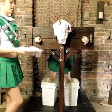 RevSlymsford: Girl Scout Kaydens Punished By Jade In The Stocks
