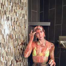 FunFilled Photography: Mallory's Yellow Bikini Messy Strip Trivia Challenge!