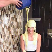FunFilled Photography: Mallory's Yellow Bikini Messy Strip Trivia Challenge!