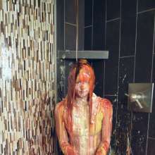 FunFilled Photography: Mallory's Yellow Bikini Messy Strip Trivia Challenge!
