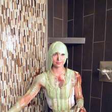 FunFilled Photography: Mallory's Yellow Bikini Messy Strip Trivia Challenge!