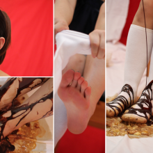 Alumi: Japanese ballerina Sora in "Messy White Socks and Bare Feet"