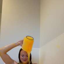 WAMfuns Messy Forfeits: Queen Peach Football Shirt Gunging