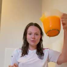 WAMfuns Messy Forfeits: Queen Peach Football Shirt Gunging