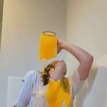 WAMfuns Messy Forfeits: Queen Peach Football Shirt Gunging