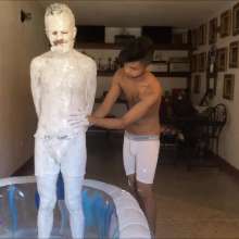 RevSlymsford: Saul Tied Up and Marshmallow Creamed For Losing A Bet