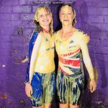 DungeonMasterOne: Lucia and Miss Abigail, cycling skinsuits filled with goo!