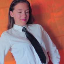 lovingmessy4you: B-Blosson Wearing Tie and White Shirt and Black Skirt