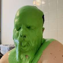BatmanBeginsRules: Glopped and Slopped w/ Green Slime and Pies