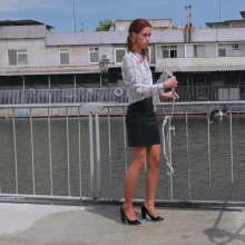 Wet Live Team: Daria Is All Wet in a Winter Sweater and Heels!  No Bra!