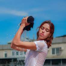 Wet Live Team: Daria Successfully Soaked All Her Jeans in the River
