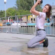 Wet Live Team: Daria Successfully Soaked All Her Jeans in the River