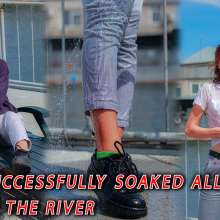 Wet Live Team: Daria Successfully Soaked All Her Jeans in the River