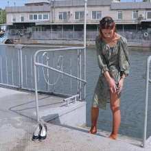 Wet Live Team: Daria's Wet Walk and Her Wet Casual Dress with Heels