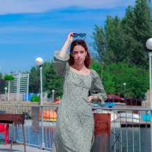 Wet Live Team: Daria's Wet Walk and Her Wet Casual Dress with Heels