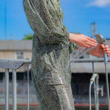 Wet Live Team: Daria's Wet Walk and Her Wet Casual Dress with Heels