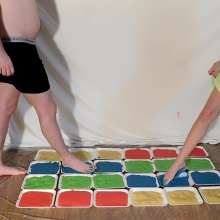 RevSlymsford: Guy Plays Messy Twister With Kaydens. Blowjob + Footjob