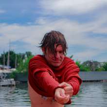 Wet Live Team: Hot Wet Long Haired Guy in Casual Clothes!  Full Immersion
