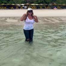 Wet_look_elena: In the Sea in Blue Jeans and White Top